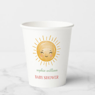 Waterverf Appelboomgaard Baby Shower Papieren Bekers