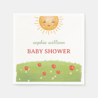 Waterverf Appelboomgaard Baby Shower Servet