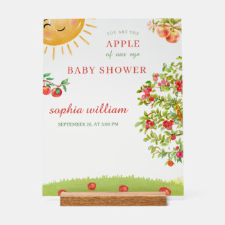 Waterverf Appelhof Baby Shower Acryl Bord