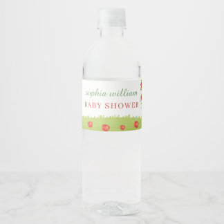 Waterverf Appelhof Baby Shower Waterfles Etiket