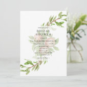 Waterverf appels bruids douche uitnodiging (Staand voorkant)