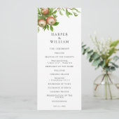 Waterverf appels bruiloft programma (Staand voorkant)