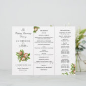 waterverf appels drievoudig trouwprogramma (Staand voorkant)