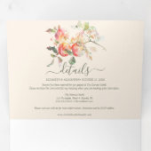 Waterverf Appels Elegant Fall Wedding Drieluik Aankondiging (Binnenzijde eerst)