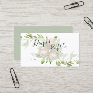 waterverf appels luier loterij kaart visitekaartje