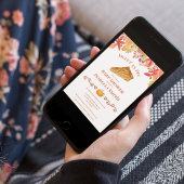 Waterverf appeltaart herfst Baby shower Kaart