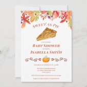 Waterverf appeltaart herfst Baby shower Kaart (Voorkant)