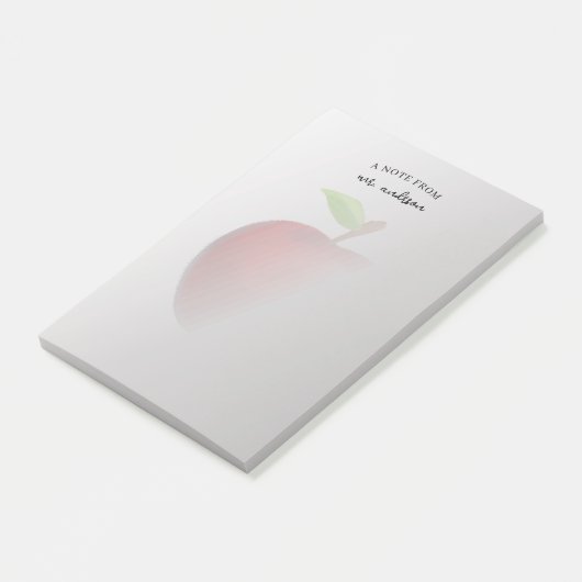 Waterverf Apple | Aangepaste leraar Post-it® Notes (Schuin)