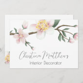 Waterverf Apple Blossom Kaart (Voorkant / Achterkant)