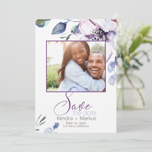 Waterverf Apple Blossoms Sla de datum op Kaart (Staand voorkant)