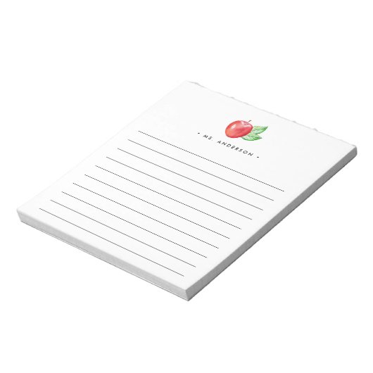 Waterverf Apple | Geld Notitieblok (Gedraaid)