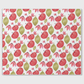 Waterverf Apple Pattern Handbeschilderd Cadeaupapier (Vlak)