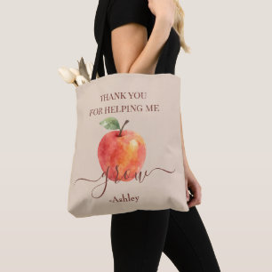 Waterverf Apple Teacher - Bedankt Gift Draagtas