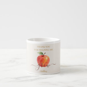 Waterverf Apple Teacher - Bedankt Gift Espresso Kop