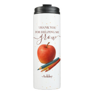 Waterverf Apple Teacher - Bedankt Gift Thermosbeker