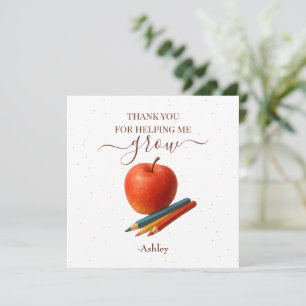 Waterverf Apple Teacher – Dank je wel kaarten