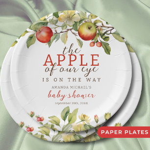 Waterverf Apple van Onze Eye Herfst Baby shower Papieren Bordje