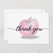 Waterverf Apple-waardering van docent Custom Briefkaart (Voorkant / Achterkant)