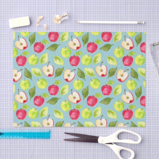 Waterverf Apples Fruit Pattern Tissuepapier (Craft)