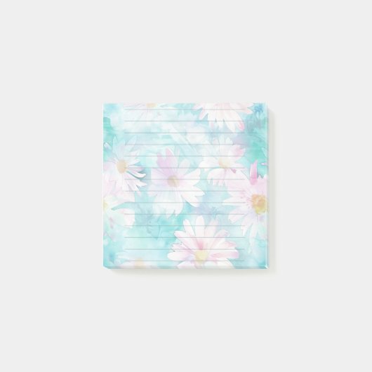 Waterverf Aqua Floral Post-it® Notes (Voorkant)