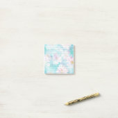 Waterverf Aqua Floral Post-it® Notes (Op bureau)