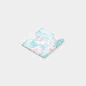 Waterverf Aqua Floral Post-it® Notes (Schuin)