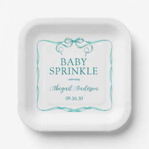 Waterverf Aqua Lint Baby Sprinkle Papieren Bordje