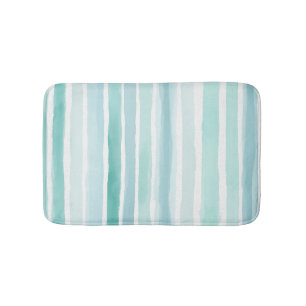 Waterverf Aqua Verticale Streeppatroon Kust  Badmat