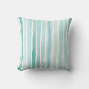 Waterverf Aqua Verticale Streeppatroon Kust Kussen
