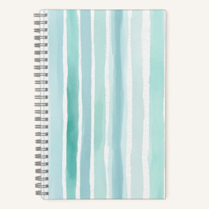 Waterverf Aqua Verticale Streeppatroon Kust Notitieboek