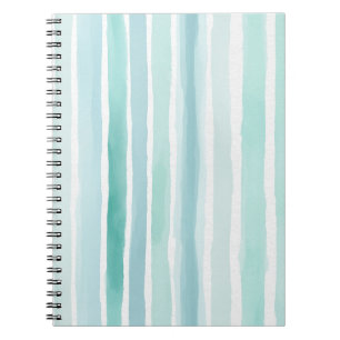 Waterverf Aqua Verticale Streeppatroon Kust Notitieboek