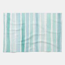 Waterverf Aqua Verticale Streeppatroon Kust