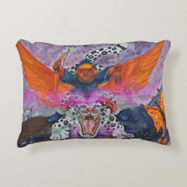 Waterverf Aquarel Fantasie Illustratie Wereld Accent Kussen