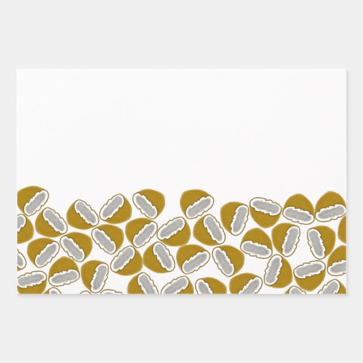 Waterverf Aquarelle Kokosnoot Handgemaakt Pattern Inpakpapier Vel (Voorkant 2)