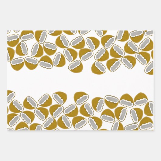 Waterverf Aquarelle Kokosnoot Handgemaakt Pattern Inpakpapier Vel (Voorkant)