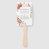 Waterverf Aquarelle Wild Flower Wedding Handwaaier (Voorkant)