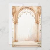 Waterverf Arabische Lattice Arch Moslim Bruiloft Kaart (Achterkant)