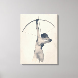 Waterverf Archeress Canvas Afdruk