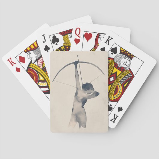 Waterverf Archeress Pokerkaarten (Achterkant)