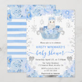 Waterverf Arctic Owl Floral Baby shower Kaart (Voorkant / Achterkant)