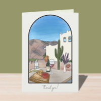 Waterverf Argentina Salta gevouwen bedankkaart