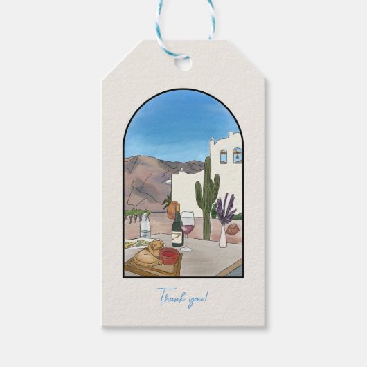 Waterverf Argentinië Cadeaulabel (Voorkant)