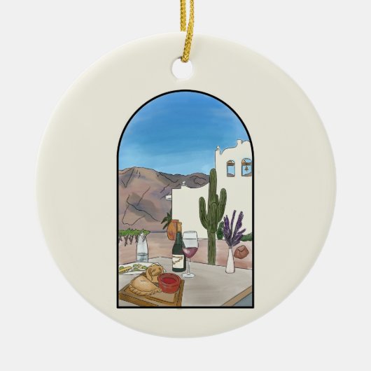 Waterverf Argentinië Salta Keramisch Ornament (Voorkant)