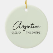 Waterverf Argentinië Salta Keramisch Ornament (Achterkant)