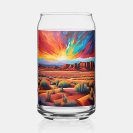 Waterverf Arizona Desert Blikvorm Glas