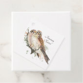 Waterverf Art Birding Kestrel Couple Bedankjes Labels (In situ)