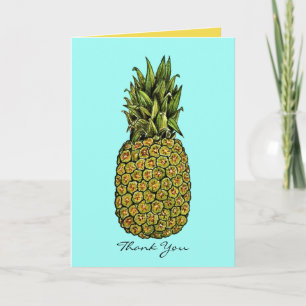 Waterverf Art Cute Pineappel Bedankkaart