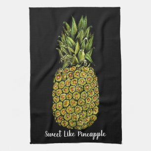 Waterverf Art Cute Pineappel Theedoek