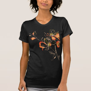 Waterverf Art Deco Flower T-shirt