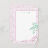 Waterverf Art Deco Palm Beach stoel Bedankkaart (Voorkant / Achterkant)